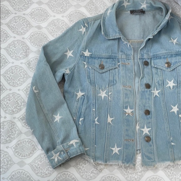 Princess Polly Jackets & Blazers - Embroidered Star Jean Jacket